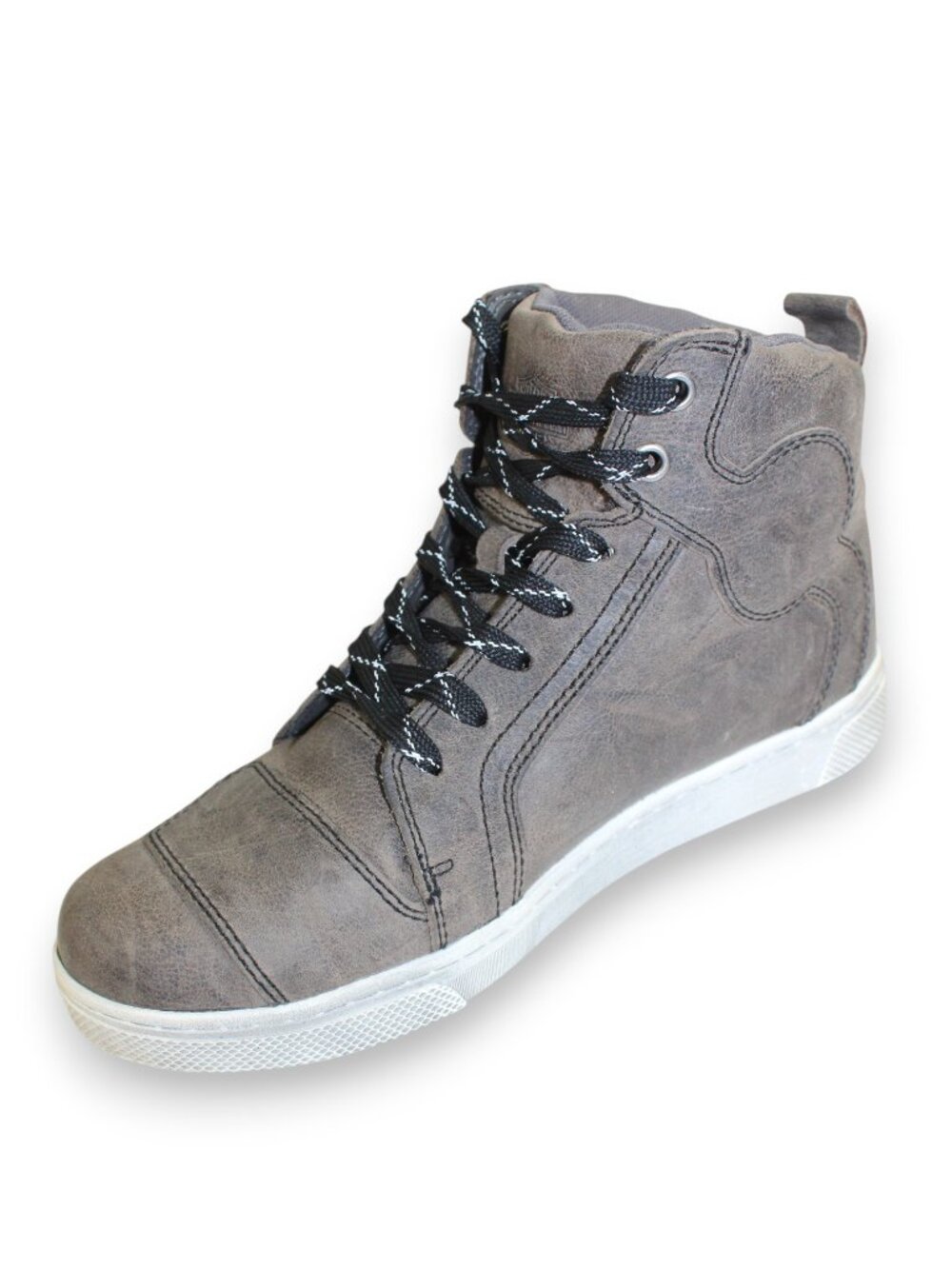 Harley-Davidson Bateman 4 Metal Grey Leather Riding Sneaker Boots 8.5 - Picture 3 of 11